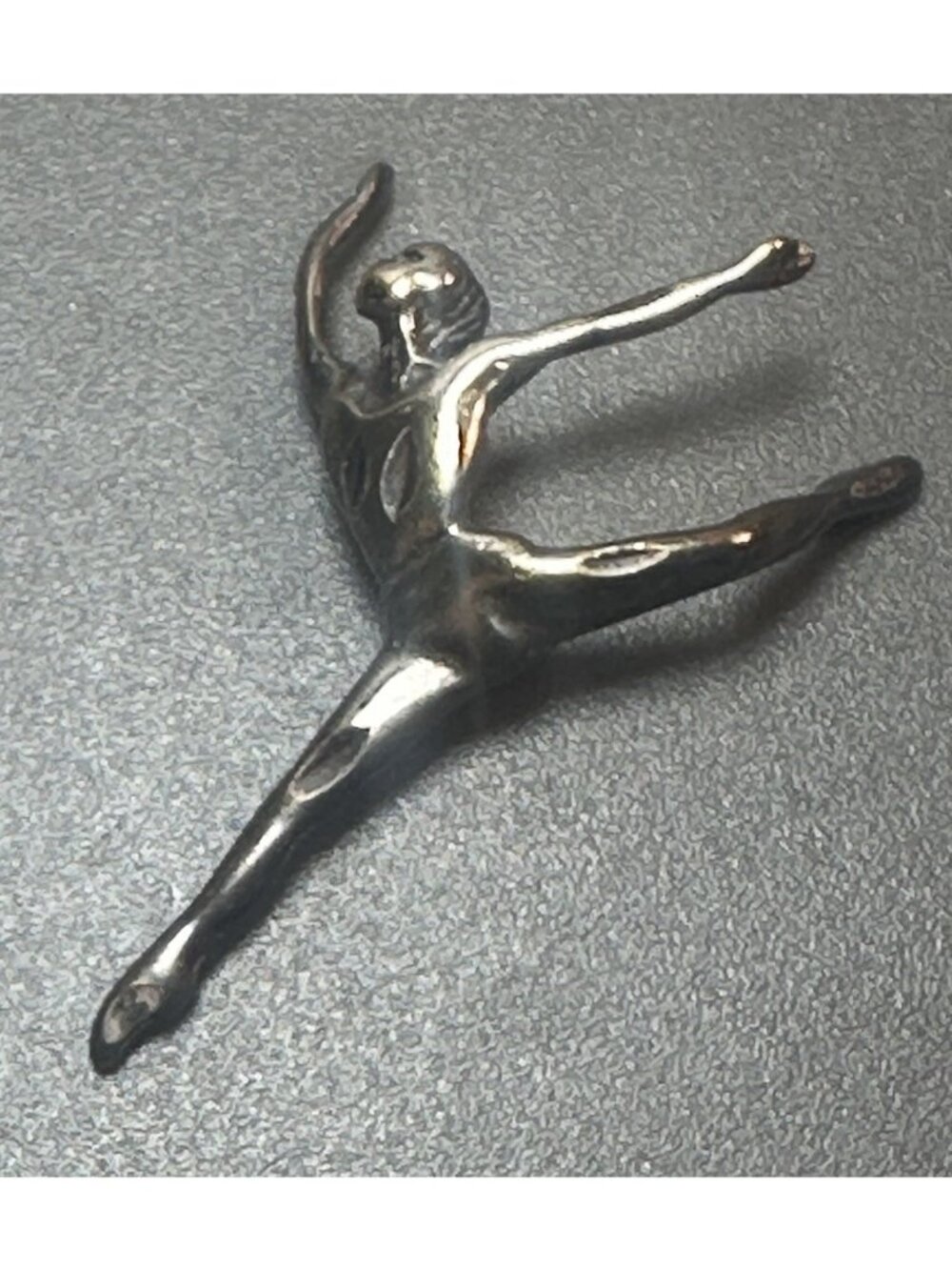 Vintage 925 Sterling Silver Ballerina Dancer Charm Pendant Ballet Split Leap - Picture 3 of 9